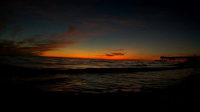 Sunset at Florida's Gulf coast in Crystal river Fort Island Beach