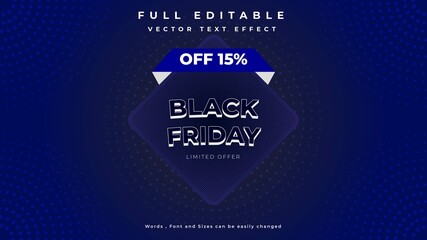 Black Friday Super Sale. Dark background blue dark text lettering . vector illustration