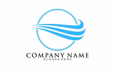 Elegant wave logo design