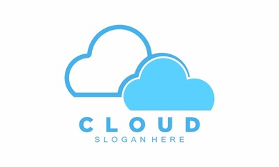 Simple cloud illustration vector logo