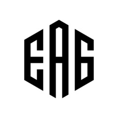 EAG Initial three letter logo hexagon