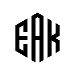 Obraz premium EAK Initial three letter logo hexagon