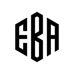 EBA Initial three letter logo hexagon