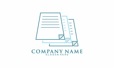 Paper of document vector logo