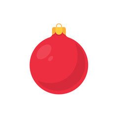 Obraz premium red christmas ball vector with white pattern for christmas celebration