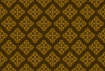 Abstract Flower geometric pattern. Seamless vector background. gold ornament. Ornament for fabric, wallpaper, packaging. Decorative print