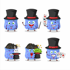 A anise Magician cartoon character perform on a stage