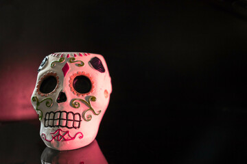 calavera de día de muertos decorativa
