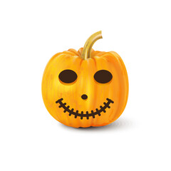 realistic scary pumpkin face halloween