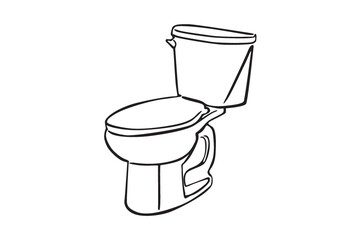 Toilet line art