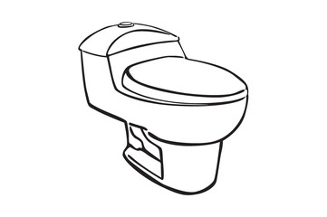 Toilet line art