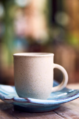 cup of coffee on the table