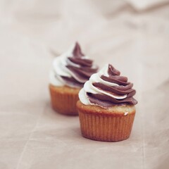 cupcake with cream
