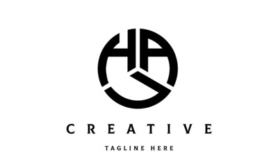 HAU creative circle three letter logo