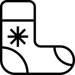 christmas icon_sock line icon