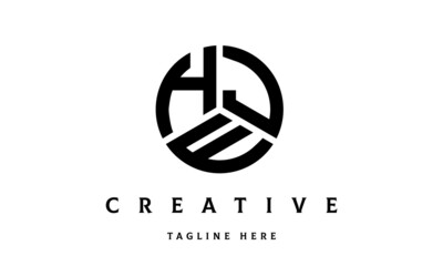HJE creative circle three letter logo