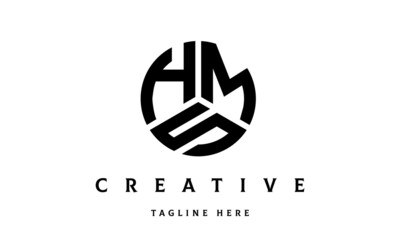 HMS creative circle three letter logo