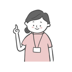 解説する女性看護師