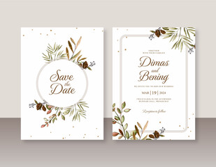 Minimalist wedding invitation template