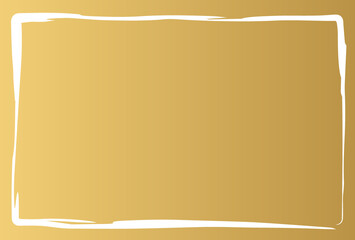 金色の背景に白色のシンプルな和風な線のフレーム素材