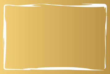 金色の背景に白色のシンプルな和風な線のフレーム素材