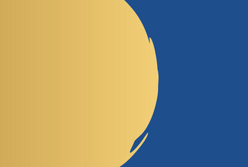 青色の背景に金色の丸の和風イメージの背景素材