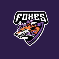 Fox Badge illustration for Esport Gaming Logo Design