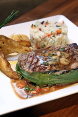 Chorizo steak with Provencal sauce