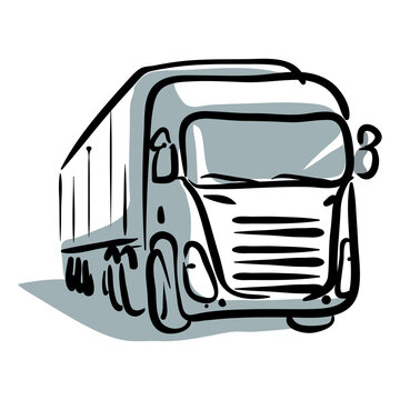 truck vector drawing