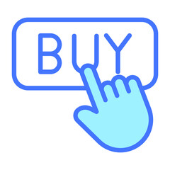buying Blue Outline icon, Shopping and Discount Sale icon.