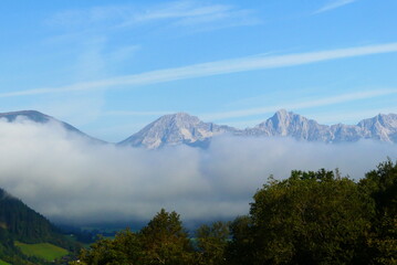 Nebel in den Alpen