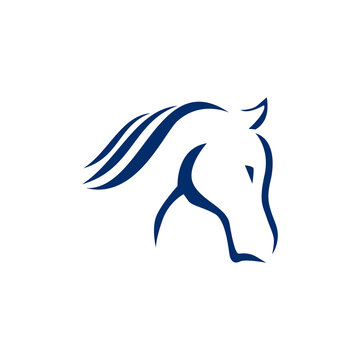 horse head abstract logo icon