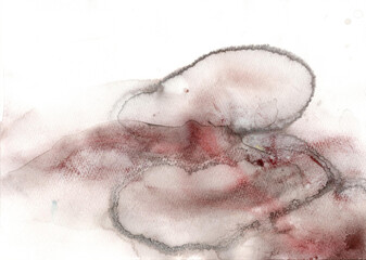 赤とグレーの抽象的な水彩テクスチャの背景