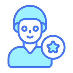 sale man Blue Outline icon, Shopping and Discount Sale icon.