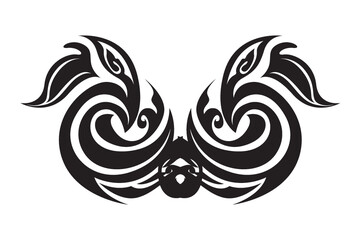 Obraz premium tribal tattoo butterfly wings