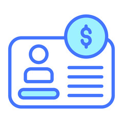 membership card Blue Outline icon, Shopping and Discount Sale icon.