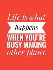 Success quote with orenge background. 