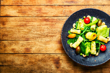 Diet vegan salad,copy space