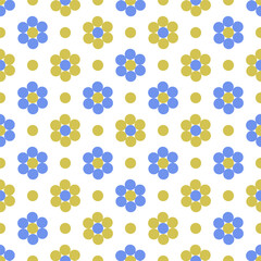 flowers floral seamless background print for kids textile fabric vector pattern