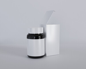 Medicine Health Care packaging box and Pill bottle