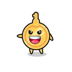 key cartoon with very excited pose