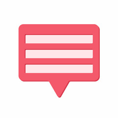 Chat sign symbolChat icon vector design element. Talk bubble speech sign.