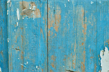 Old blue Painted Wood wall