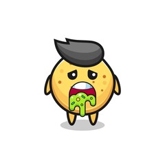 the cute potato chip character with puke