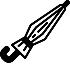 umbrella solid line icon