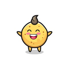 happy baby potato chip cartoon character
