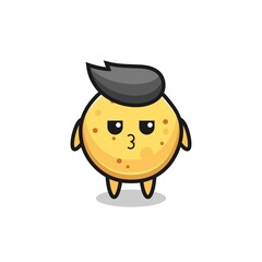 the bored expression of cute potato chip characters