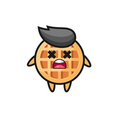 the dead circle waffle mascot character