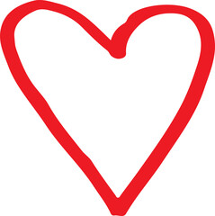 Heart hand draw icon sign design