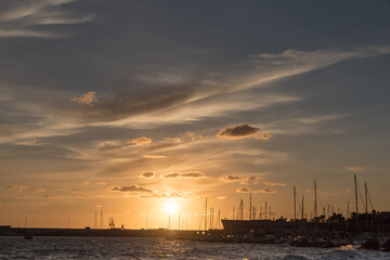Obraz premium Otranto Puglia streets sunset